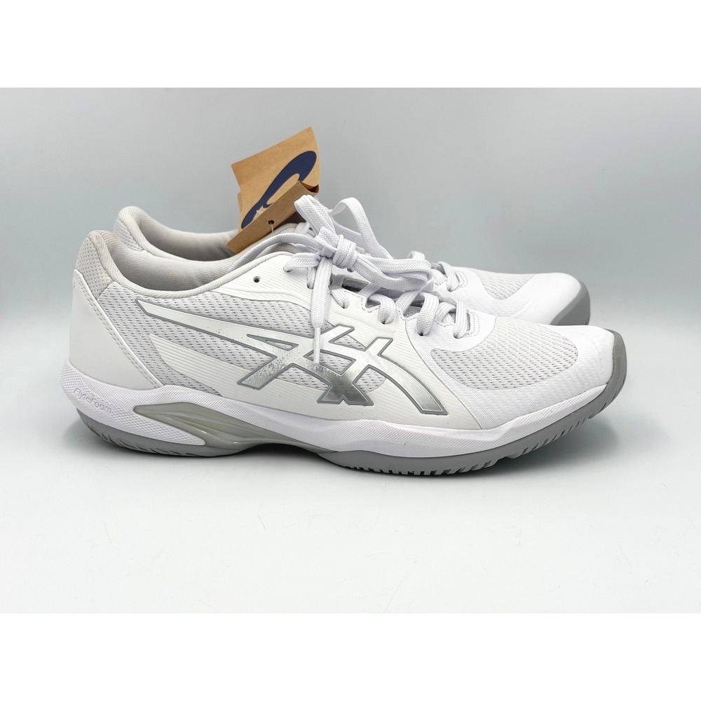 ASICS Solution Swift FF Womens 9.5 Tennis Shoes White Silver 1042A265